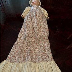 Antique Baby doll in Cream Ruffled Tiered Gown Dolls & Accessories